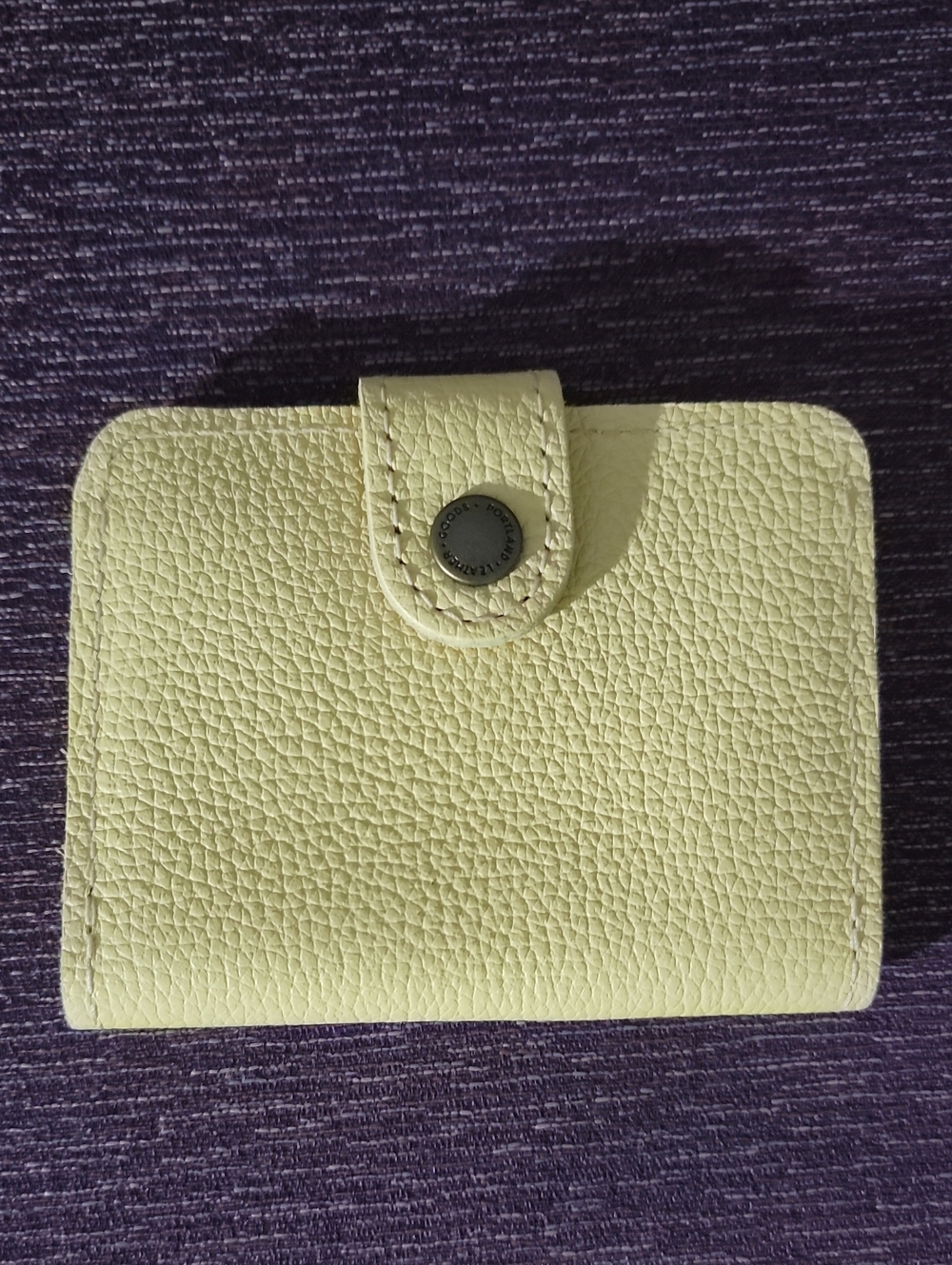 Portland Leather Goods Card Wallet in Light Yellow